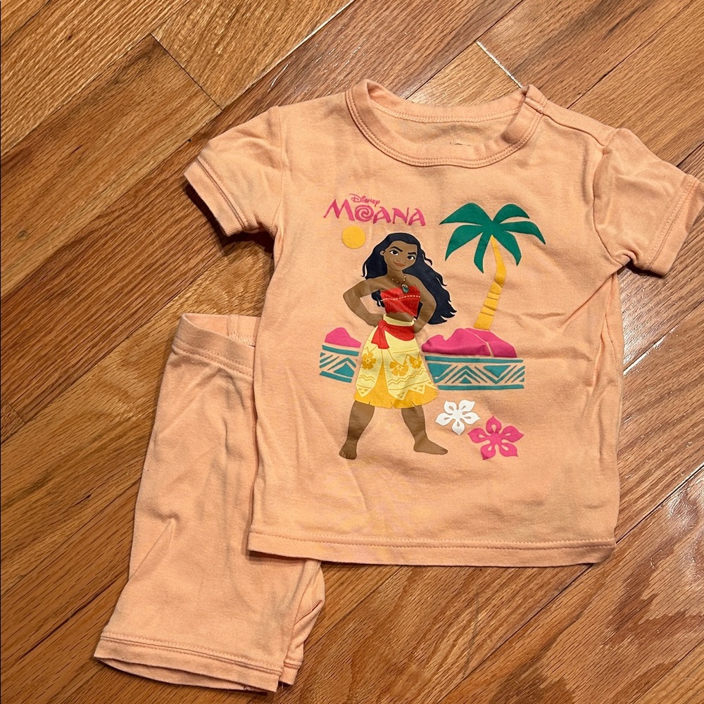 GAP Peach Disney Moana Pajama Set